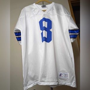 Logo Athletic White and Blue Dallas Cowboys "Aikman" Jersey Size: L ***NWOT***
